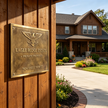 Personalized Bronze Delivery Gate Sign