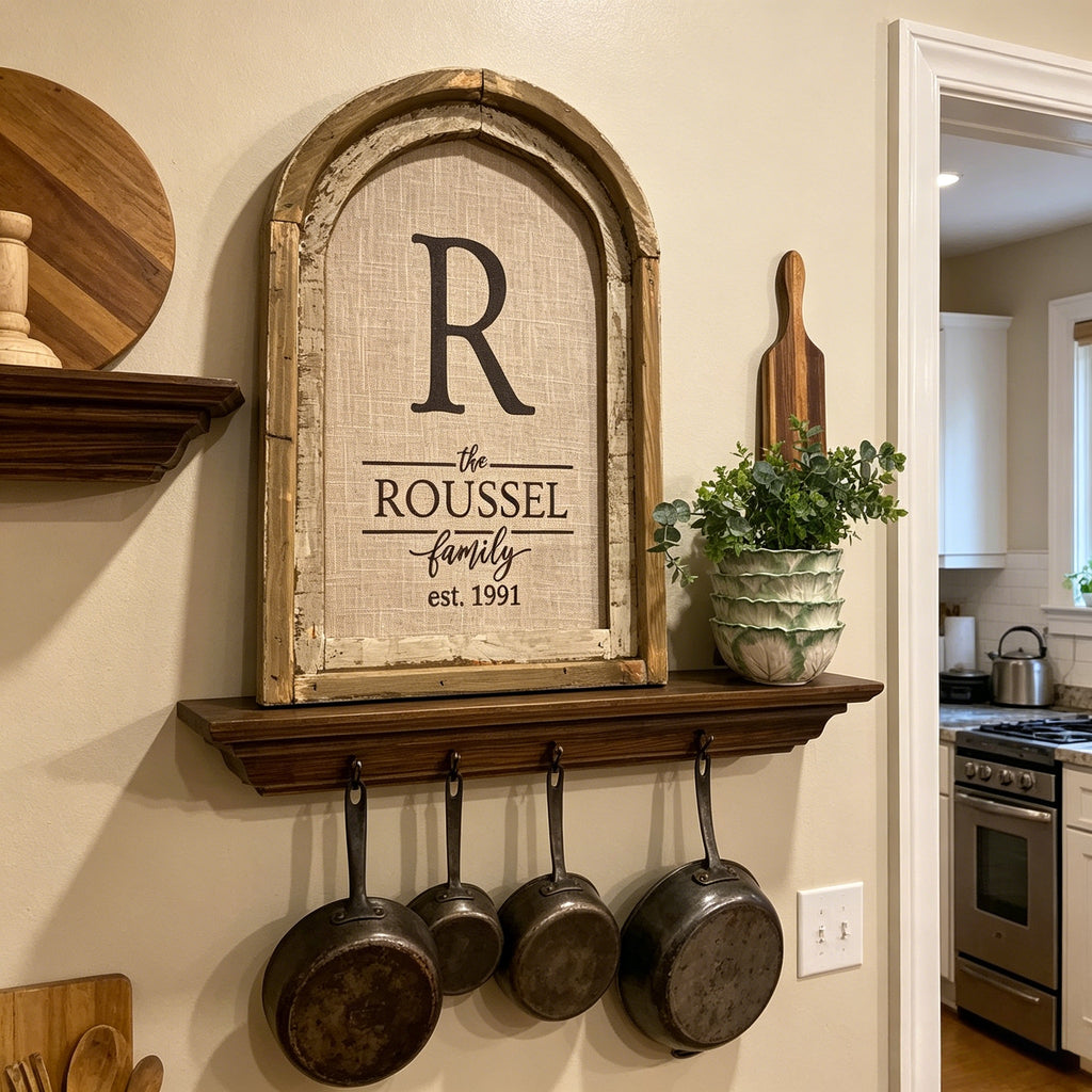 Monogram Wall Art | Custom Farmhouse Decor