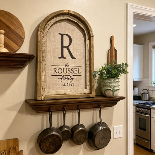 Monogram Wall Art | Custom Farmhouse Decor