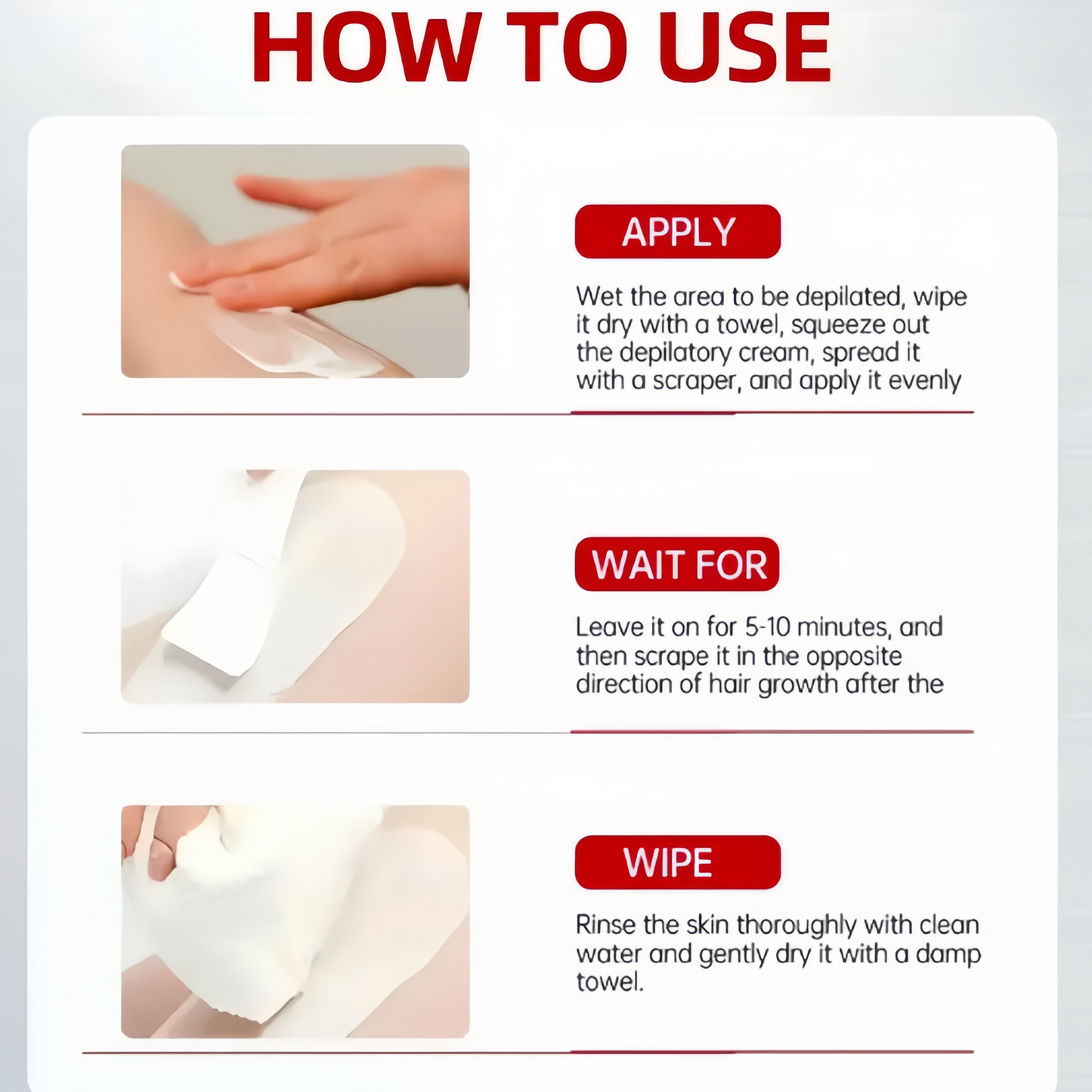 Hair Removal Cream for Men & Women, Gentle Depilatory Gel for Full Body
