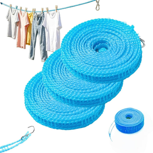 Portable Fence-Style Windproof Clothesline, Adjustable Hanging Rope for Clothes Drying
