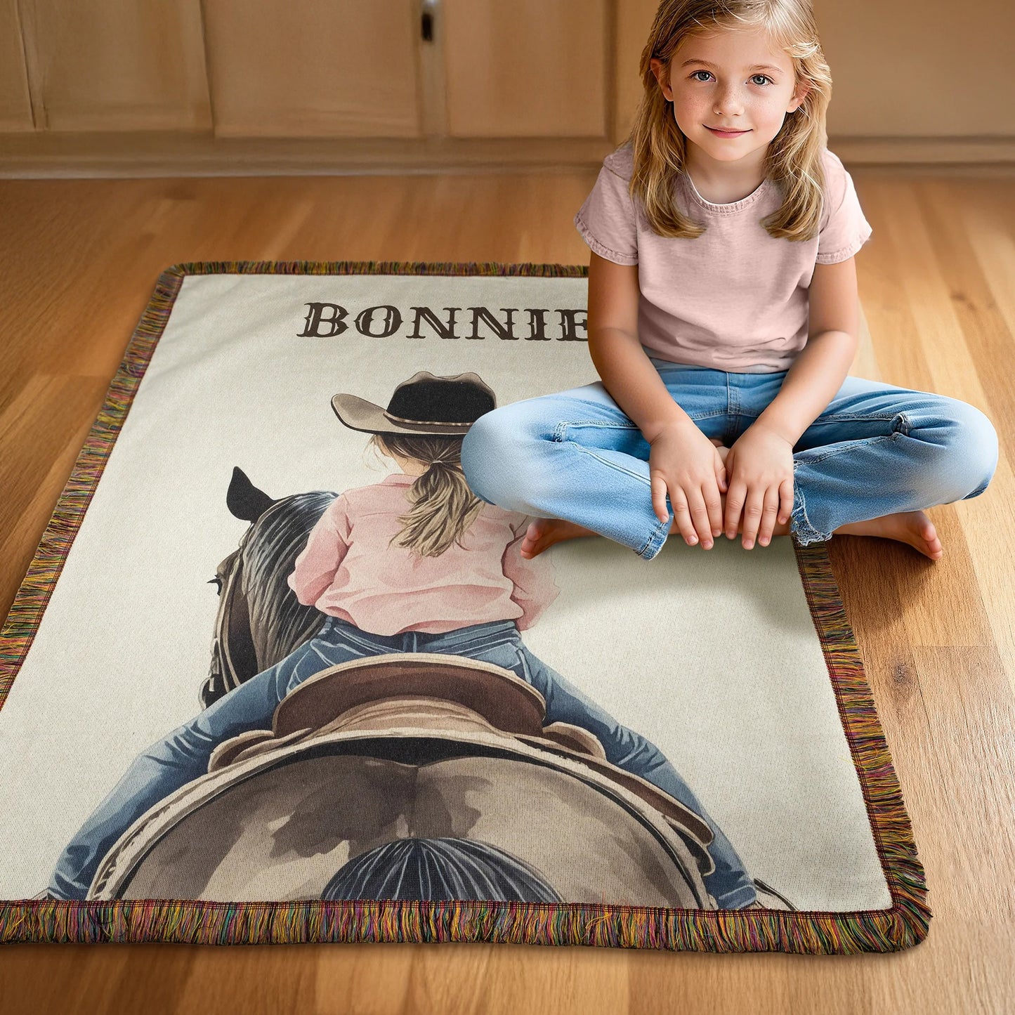 Personalized Cowboy Baby Blanket