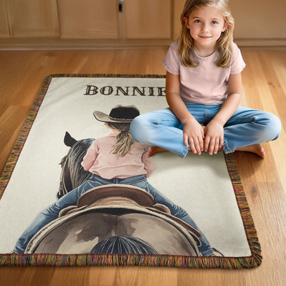 Personalized Cowboy Baby Blanket