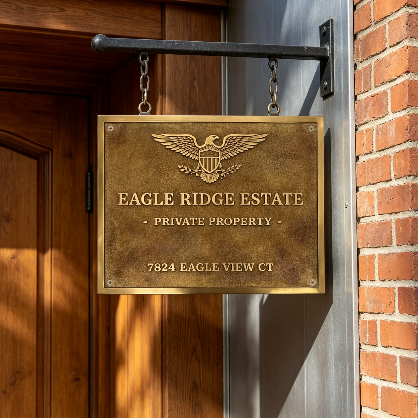 Personalized Bronze Delivery Gate Sign