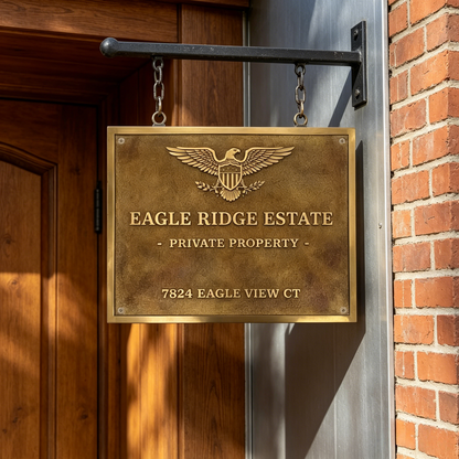 Personalized Bronze Delivery Gate Sign