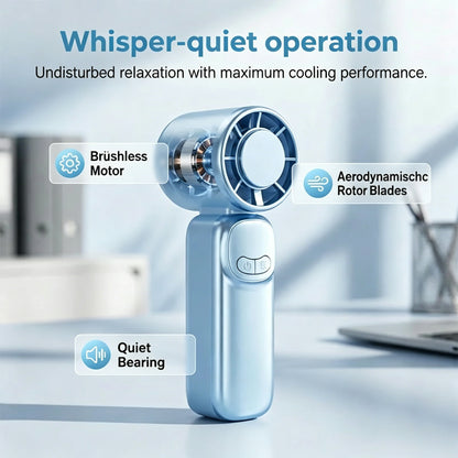 Mini handheld fan with long-lasting battery life