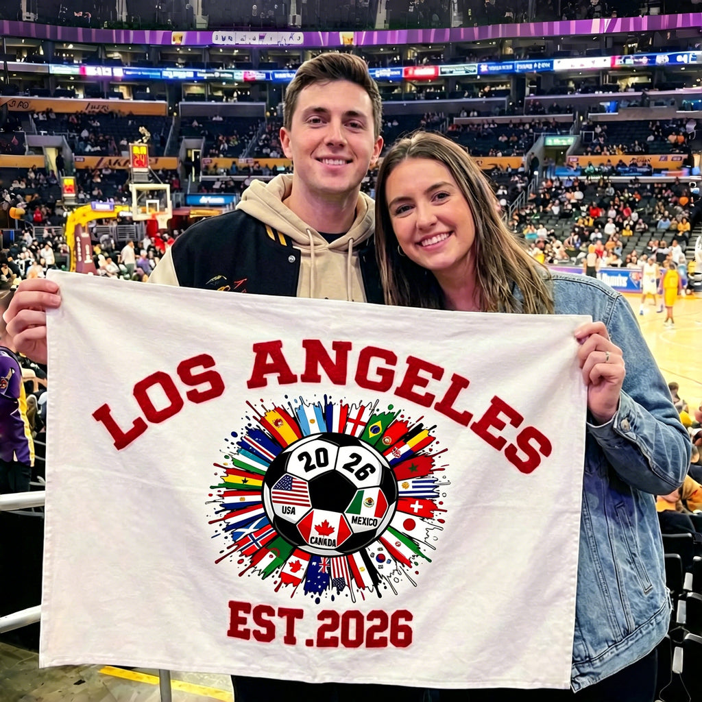 Custom 2026 Soccer Tournament Flag,Customize name, venue, event & more