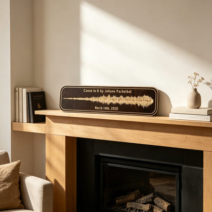 Custom Song Wood Carving, Walnut Stain