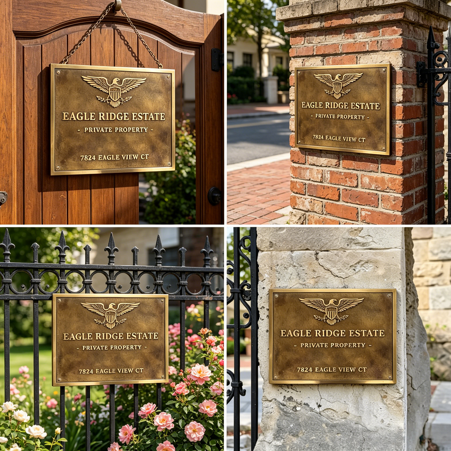 Personalized Bronze Delivery Gate Sign