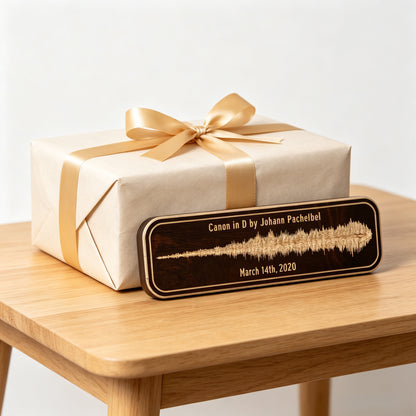 Custom Song Wood Carving, Walnut Stain