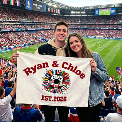 Custom 2026 Soccer Tournament Flag,Customize name, venue, event & more
