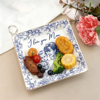 I Love You Mom Custom Photo Photo Plate