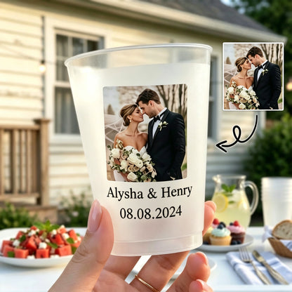 Custom Wedding Frosted Cups