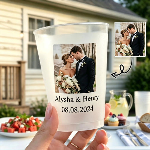 Custom Wedding Frosted Cups
