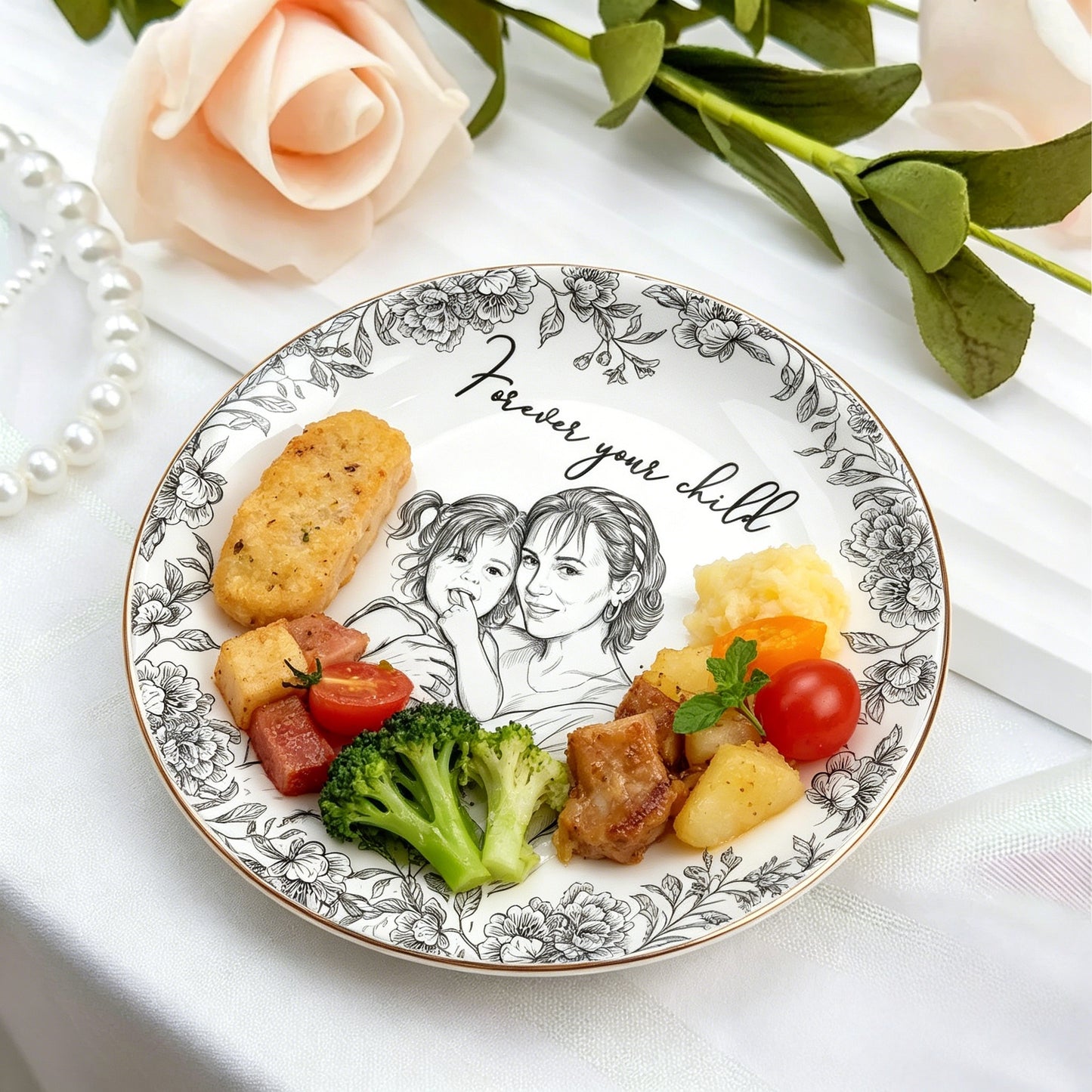 I Love You Mom Custom Photo Photo Plate