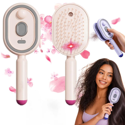 Electric Spray Air Cushion Massage Comb | Self-Cleaning Anti-Tangle