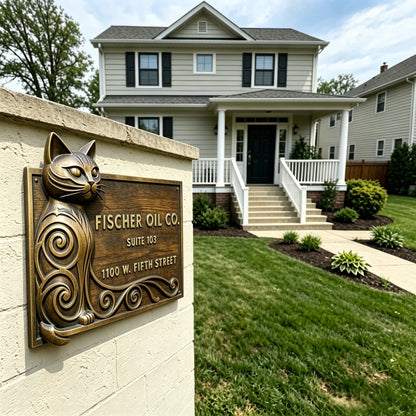 Custom Wooden Signs & Plaques - Personalized 3D Cat Plaque