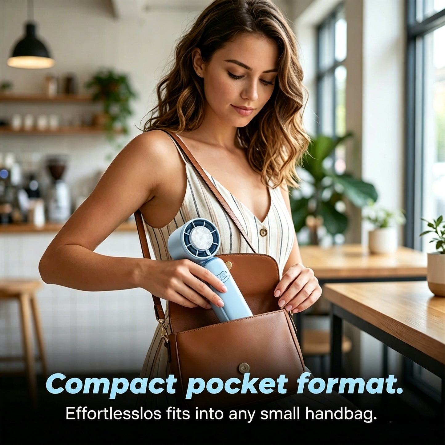 Mini handheld fan with long-lasting battery life