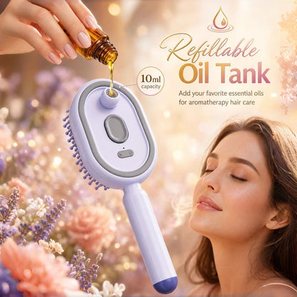 Electric Spray Air Cushion Massage Comb | Self-Cleaning Anti-Tangle