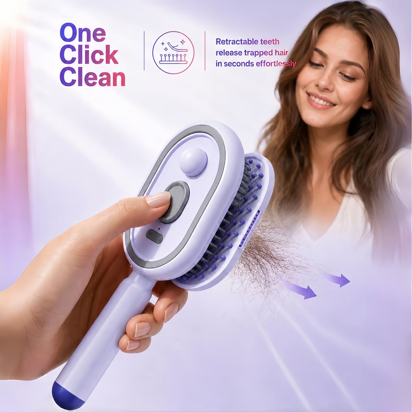Electric Spray Air Cushion Massage Comb | Self-Cleaning Anti-Tangle