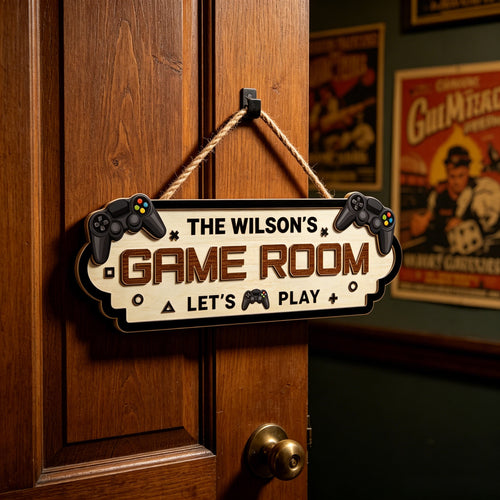 Personalized Game Room Door Sign
