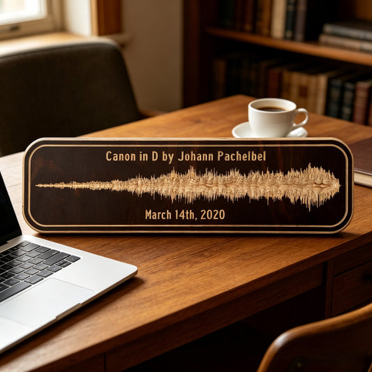 Custom Song Wood Carving, Walnut Stain
