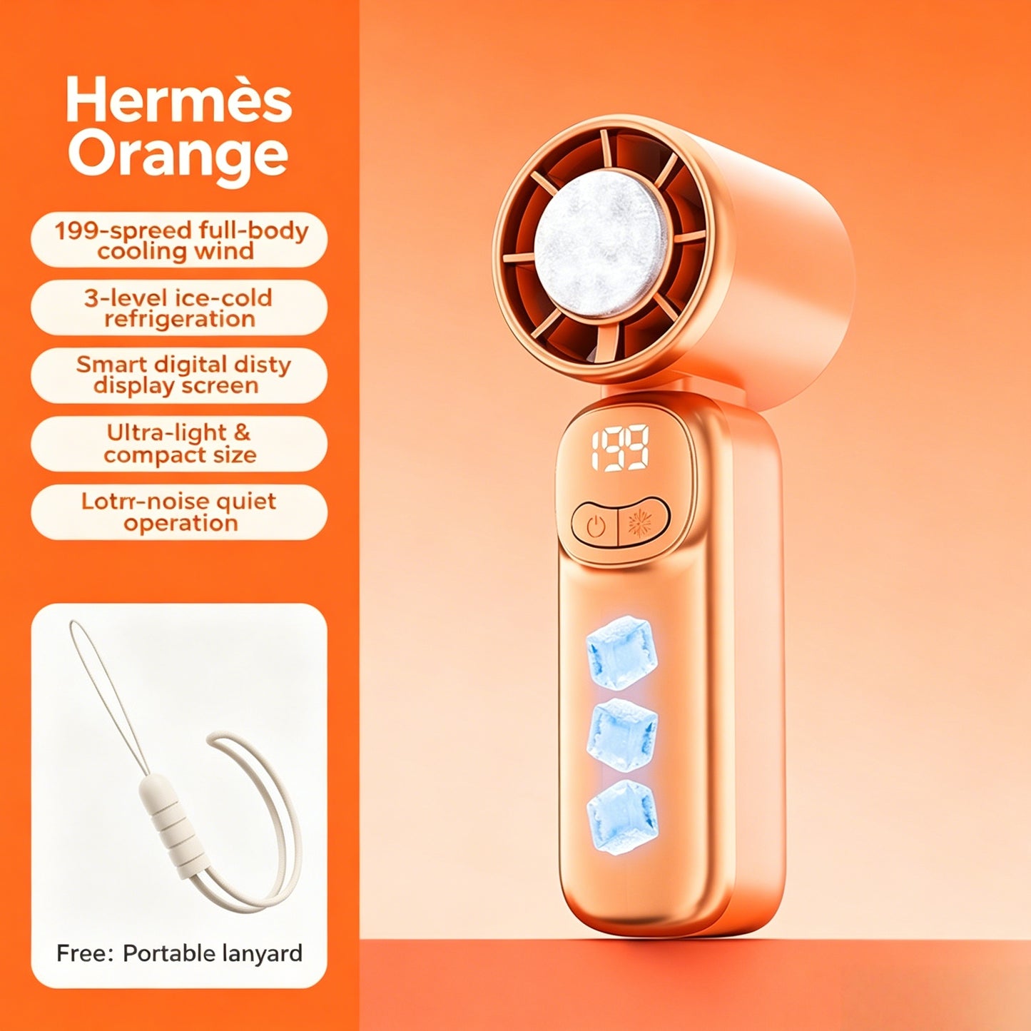 Mini handheld fan with long-lasting battery life