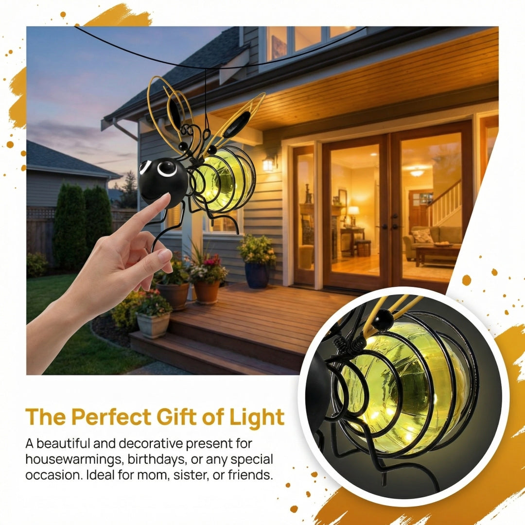 ✨  Create magic in the garden ! 🐝☀️🐝Hanging solar light for outdoor use -