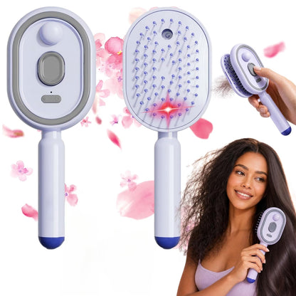 Electric Spray Air Cushion Massage Comb | Self-Cleaning Anti-Tangle