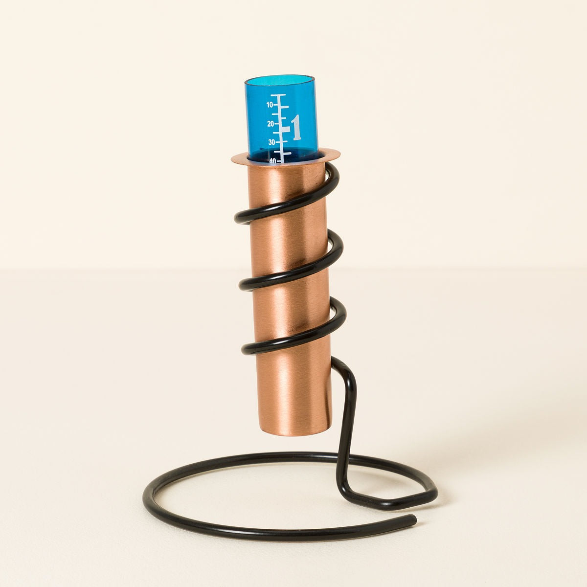 Copper Rain Gauge, Tabletop Copper Rain Gauge
