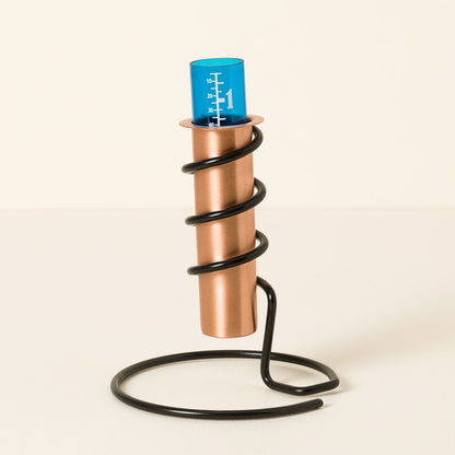 Copper Rain Gauge, Tabletop Copper Rain Gauge