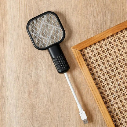 Plug-in Wall Mount Electric Bug Zapper Racket | 2-in-1 Mosquito Fly Killer