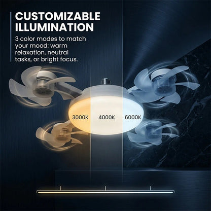 Smart Drone Fan Light Ceiling Lamp with Remote Control – 2 in 1 Decorative LED and Quiet Fan