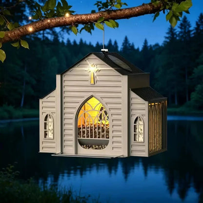 The Sanctuary Glow Church Bird Feeder