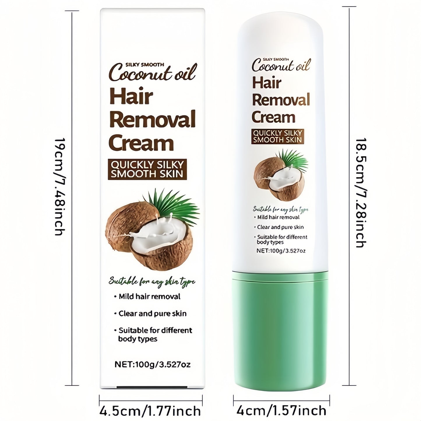 Hair Removal Cream for Smooth Skin - Effective for All Body Parts