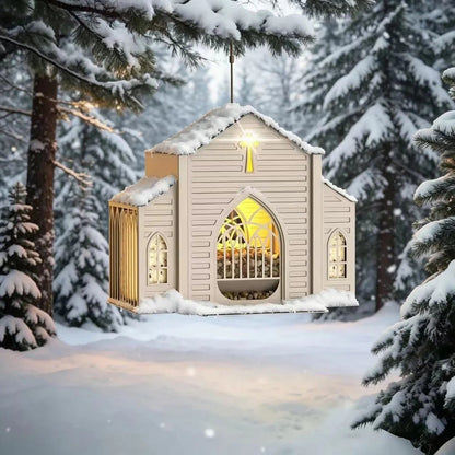The Sanctuary Glow Church Bird Feeder