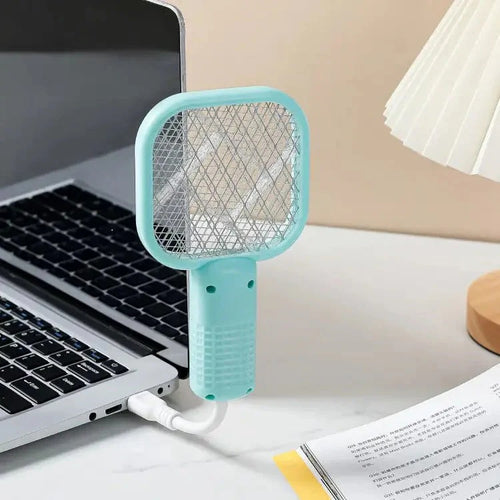 Plug-in Wall Mount Electric Bug Zapper Racket | 2-in-1 Mosquito Fly Killer