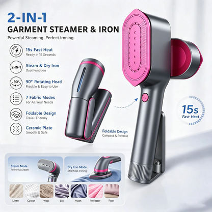 2-in-1 Rotatable Handheld Steam Iron