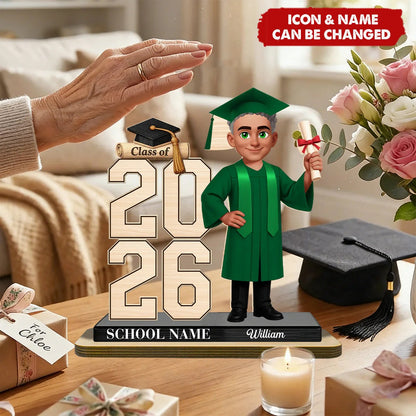 Personalized Class of 2026/2027 Wooden Plaque – Custom Graduation Gift for Daughter & Son