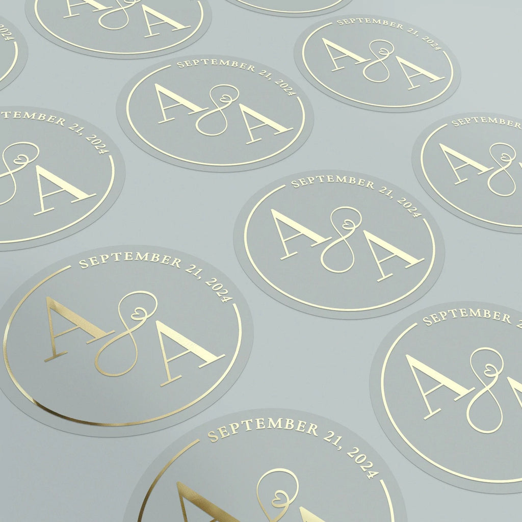 Personalized Monogram Envelope Seals with Initials for Wedding Favors