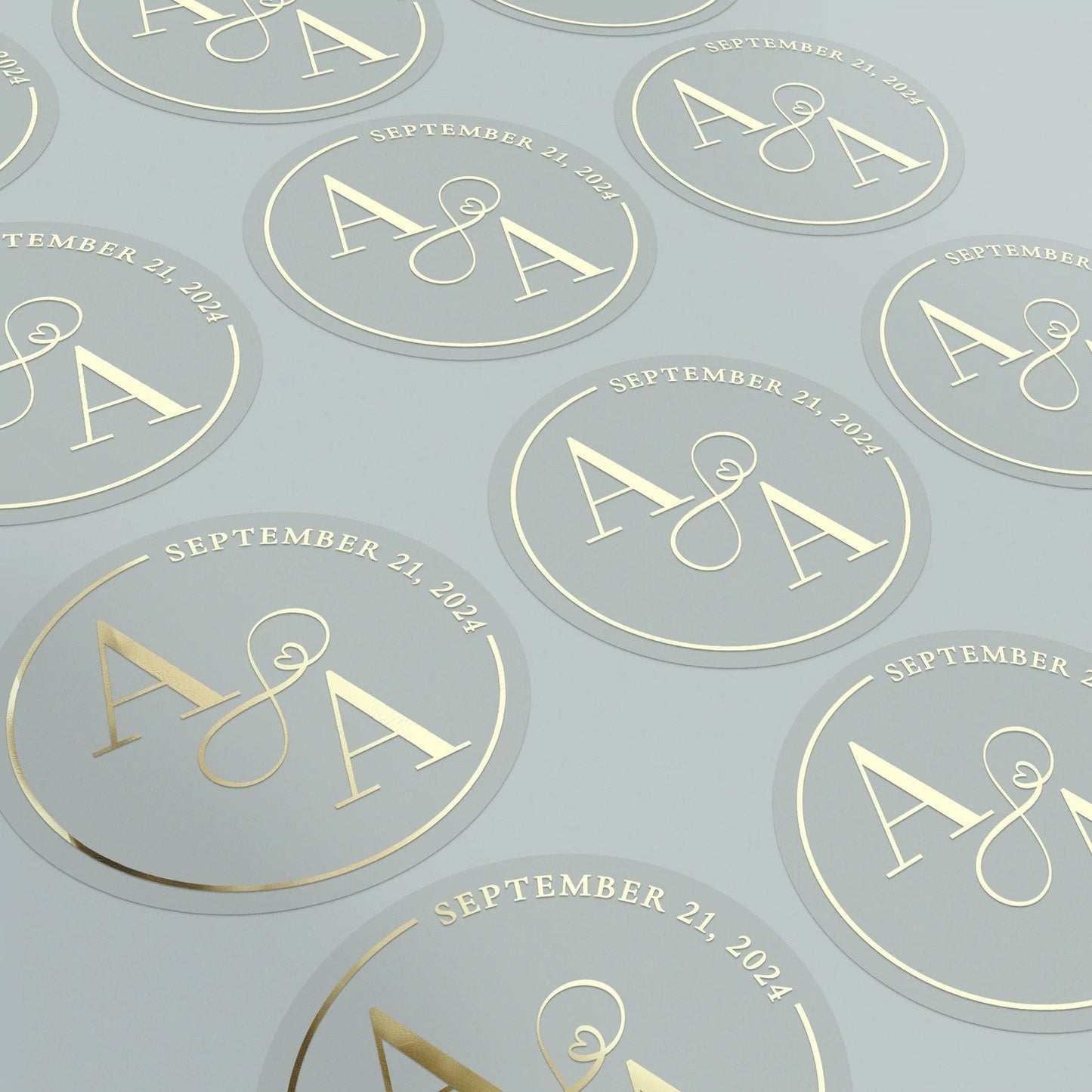 Personalized Monogram Envelope Seals with Initials for Wedding Favors