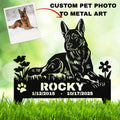 Custom Dog Memorial Stake: Personalized Metal Garden Marker