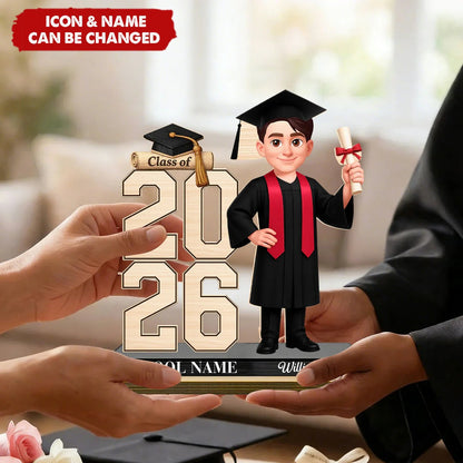 Personalized Class of 2026/2027 Wooden Plaque – Custom Graduation Gift for Daughter & Son