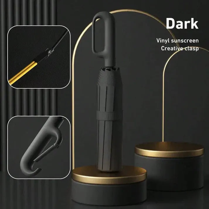 Portable Automatic Folding Umbrella- Windproof Waterproof with Loop Buckle