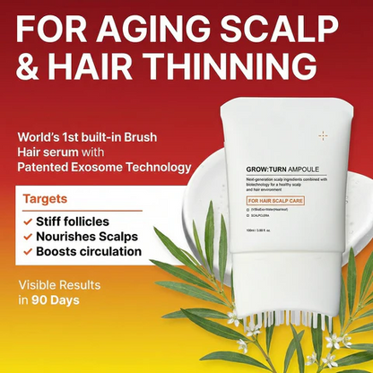 Hair Growth Serum with Massage Brush Applicator – Thickening & Hair Regrowth Scalp Treatment