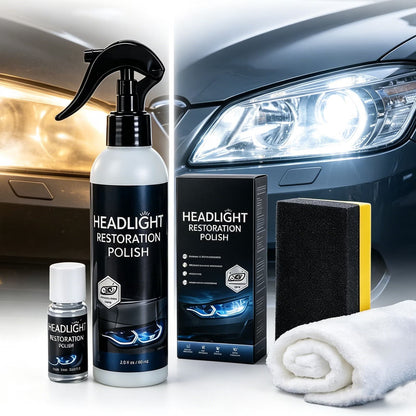 🚘Automotive Headlamp Restoration Fluid Kit – 💡Suitable for Yellowed or Foggy Lenses & Clear Surfaces