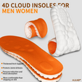 2026 New 4D Cloud Insoles for Men Women,Super Soft Memory Foam Insoles with Arch Surpport 