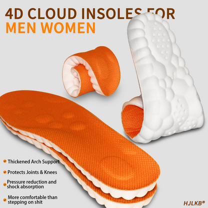 2026 New 4D Cloud Insoles for Men Women,Super Soft Memory Foam Insoles with Arch Surpport 