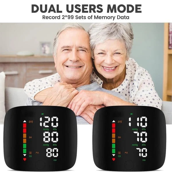 Wrist Blood Pressure Monitor – LED Display, Adjustable, Health Tracking