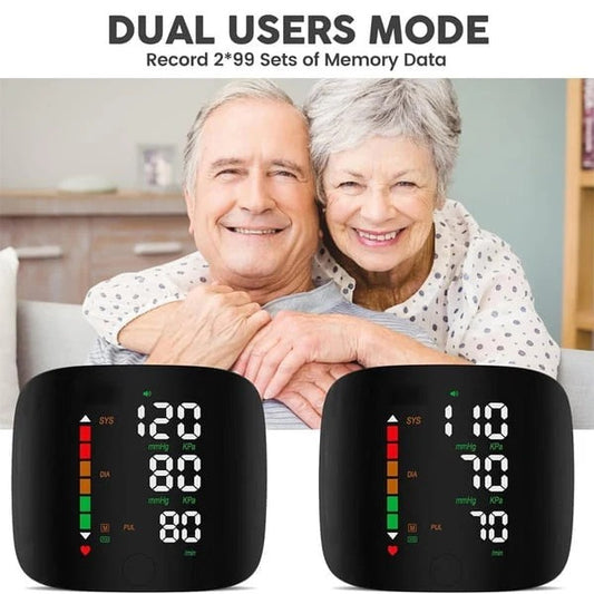 Wrist Blood Pressure Monitor – LED Display, Adjustable, Health Tracking